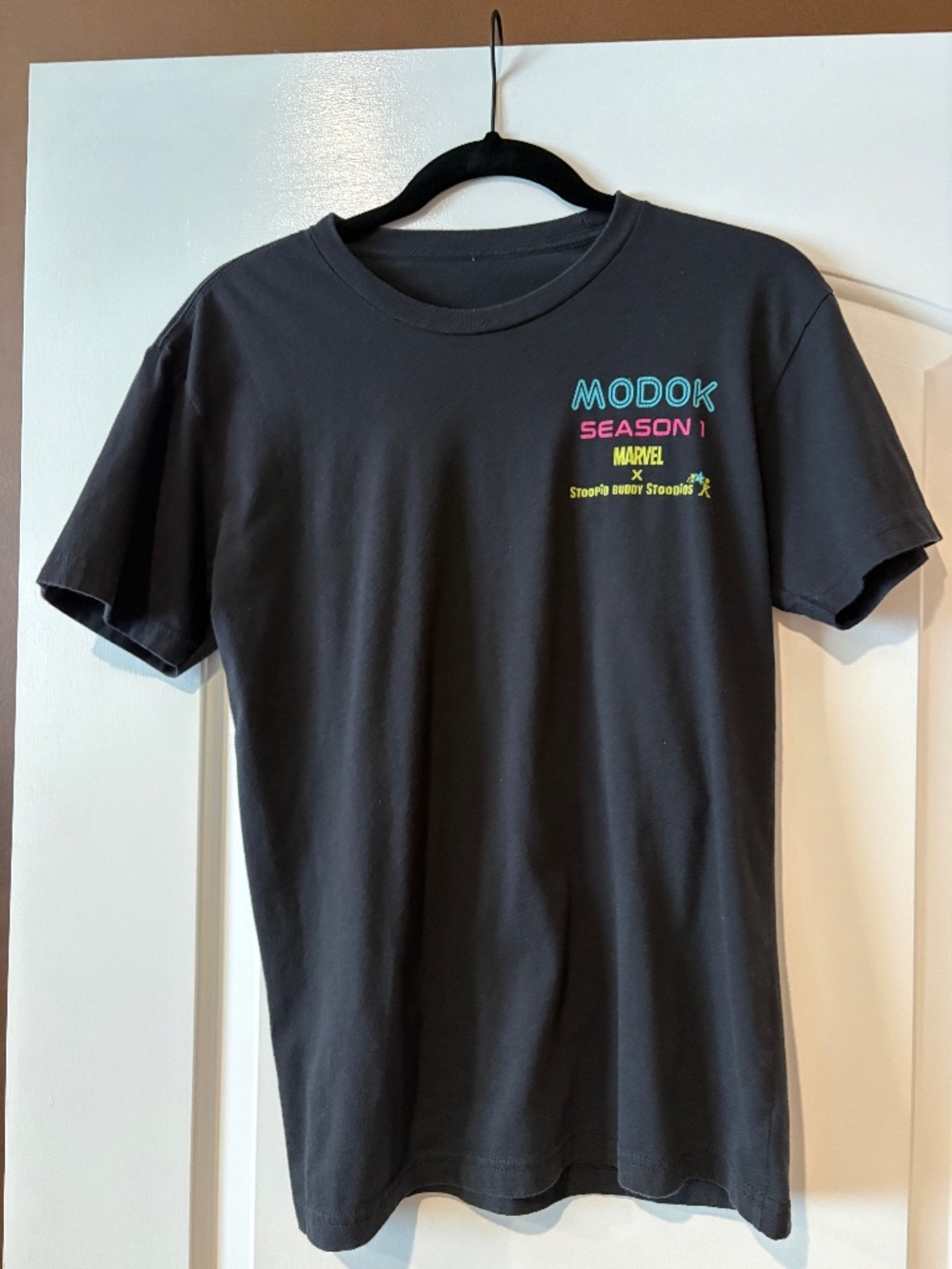Marvel's Modok Stoopid Buddy Crew Shirtq